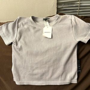 Forever 21, grey t-shirt, 10-12